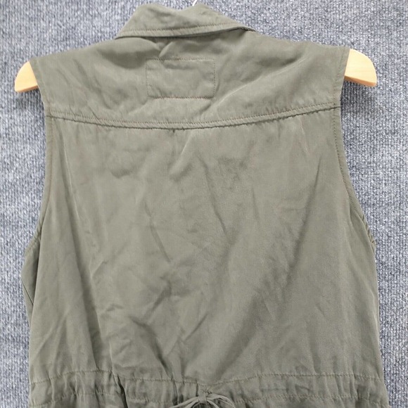 A New Day Women's Full Zip Utility Vest Green Small Drawstring Waist Pockets - Picture 6 of 12